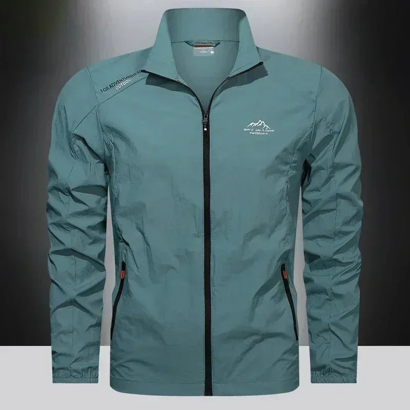 UPF100+ Men Summer Windbreaker Zip Pockets Uv Sun Protection Jackets Breathable Ultra-Light Clothes Outdoor Skin Thin Coats Camp