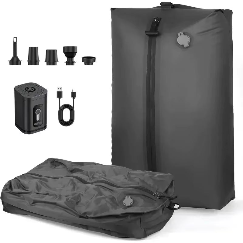 17L Vacuum Compression Bag with Air Pump Reusable Travel Clothing Storage Bag Compression Luggage Bag